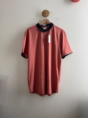 Travis Mathew All Day Social Club Polo in Brick Dust NEW NWT